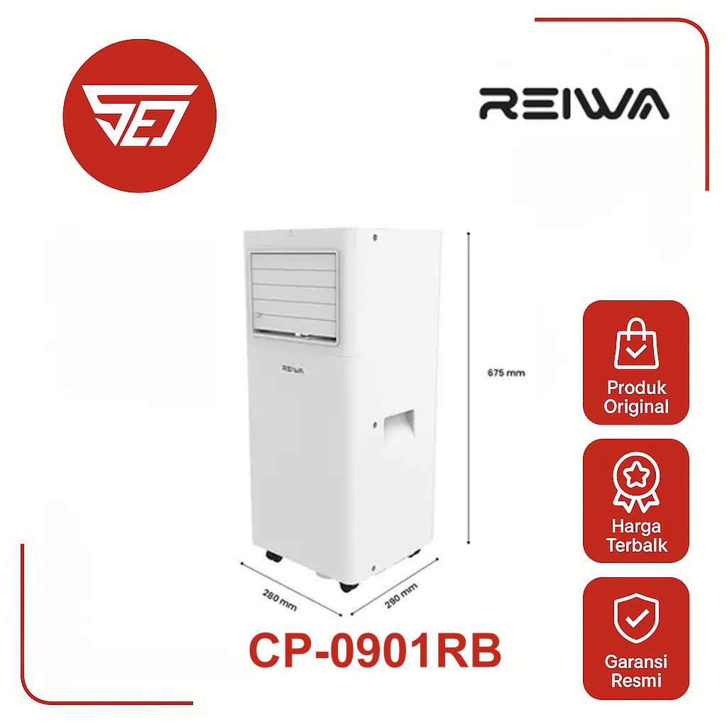 Reiwa CP-0901RB AC Portable 1PK 9000 BTU . Baru & Bergaransi