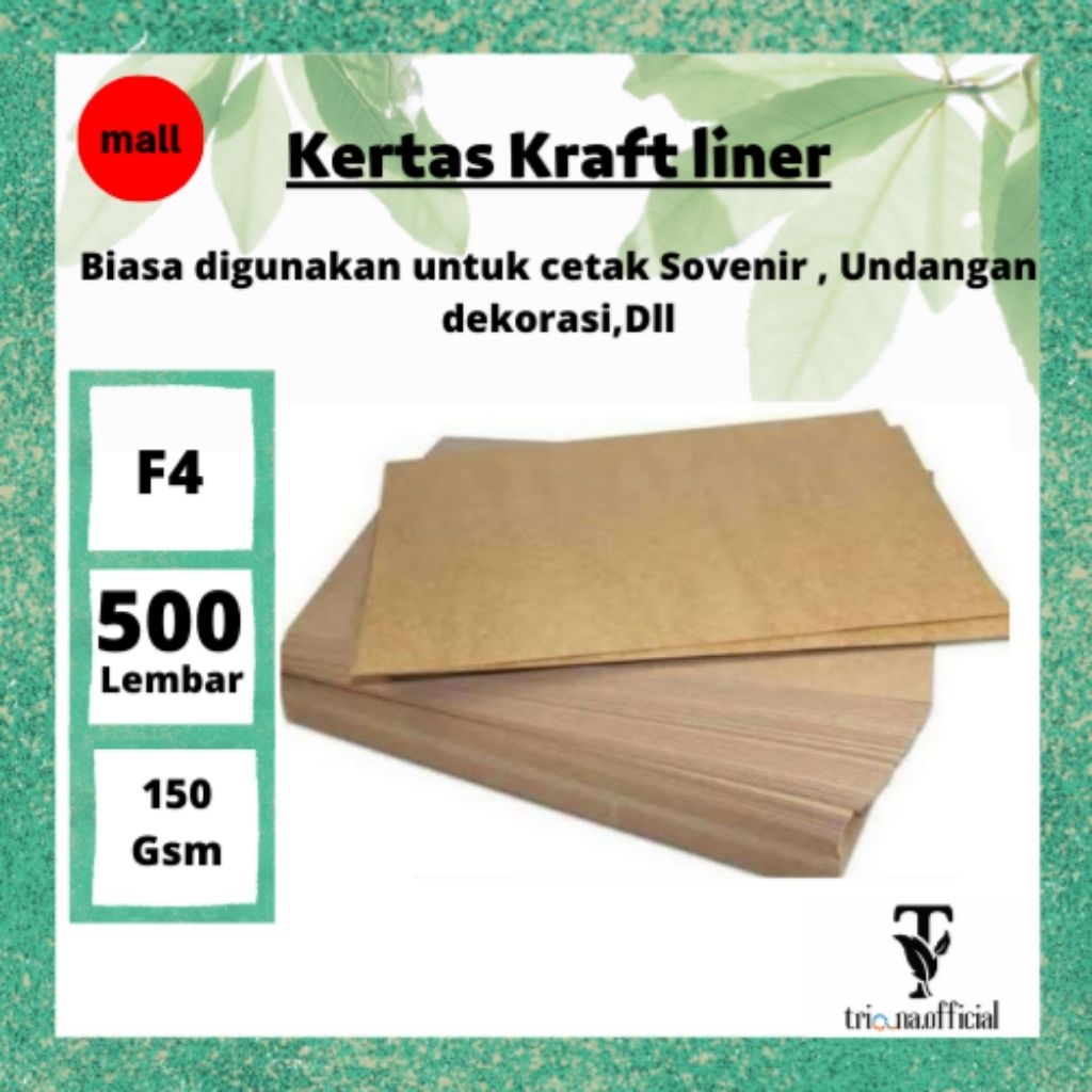 

500 Lembar F4 Kertas Kraft Liner 150gsm