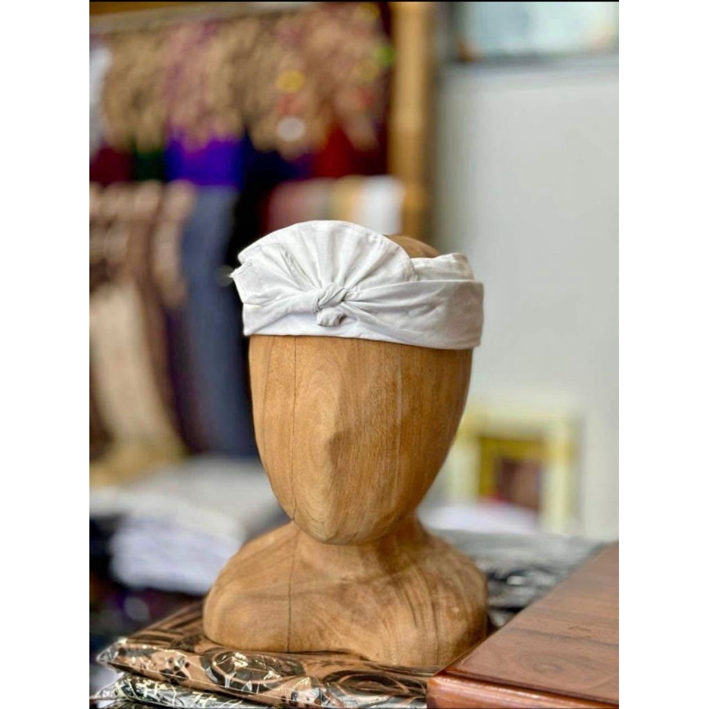 Udeng Polos Jadi dan Lembaran | udeng putih | udeng hitam