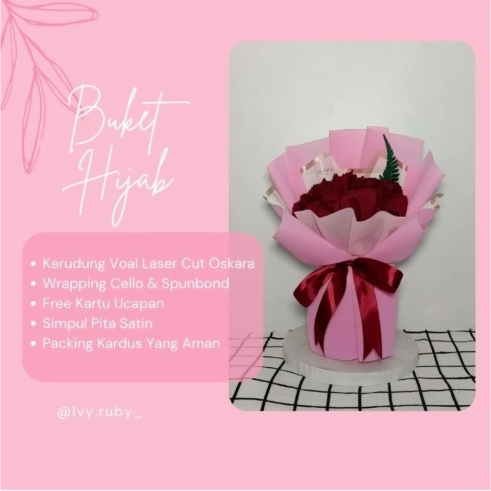 Buket Hijab | Kerudung | Segi Empat Voal Azara