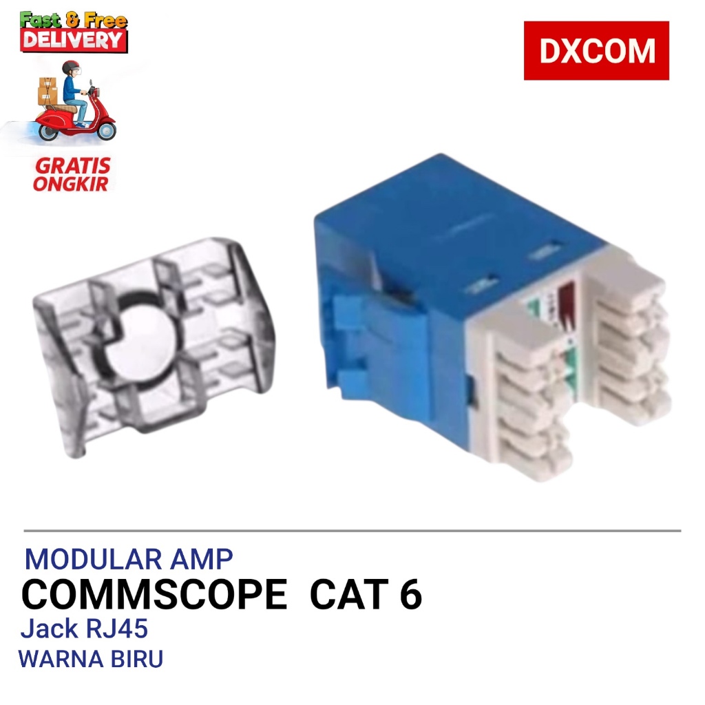 MODULAR JACK RJ45 CAT 6 COMMSCOPE AMP / JACK MODULAR CAT6 UTP FTP RJ45
