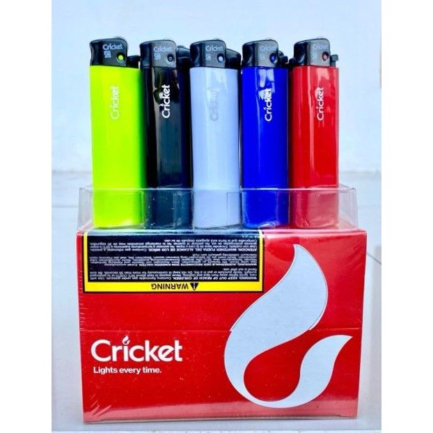 Korek Api Cricket Bara Original 1 Box 5 Warna isi 25 Pcs