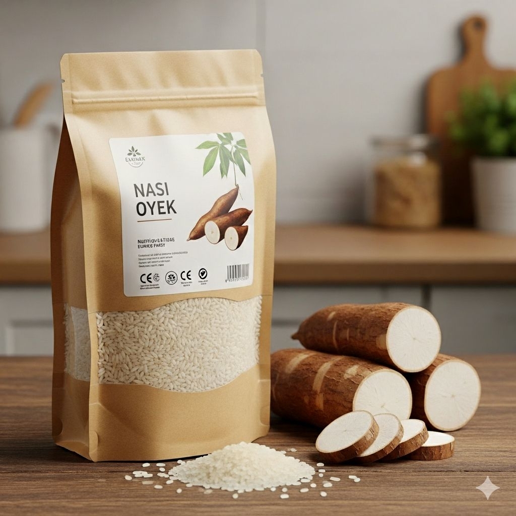 

Nasi oyek / nasi tiwul/ beras singkonh instan tinggal di masak . 1000 gr