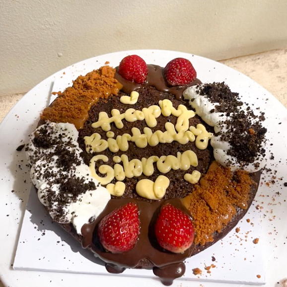 Cascara Cookies - Kue Fudgy Brownies Ulang Tahun Custom Kue Ultah Cake Cokelat Tulisan