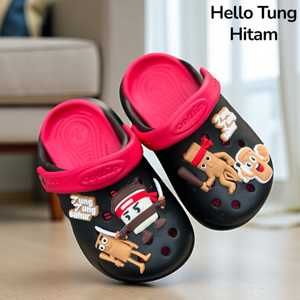 OCEAN - Sandal Baim Anak Terbaru Hello Tung Tung Sahur Laki Laki Cowok 2 3 4 5 6 7 8 9 TAHUN TERBARU