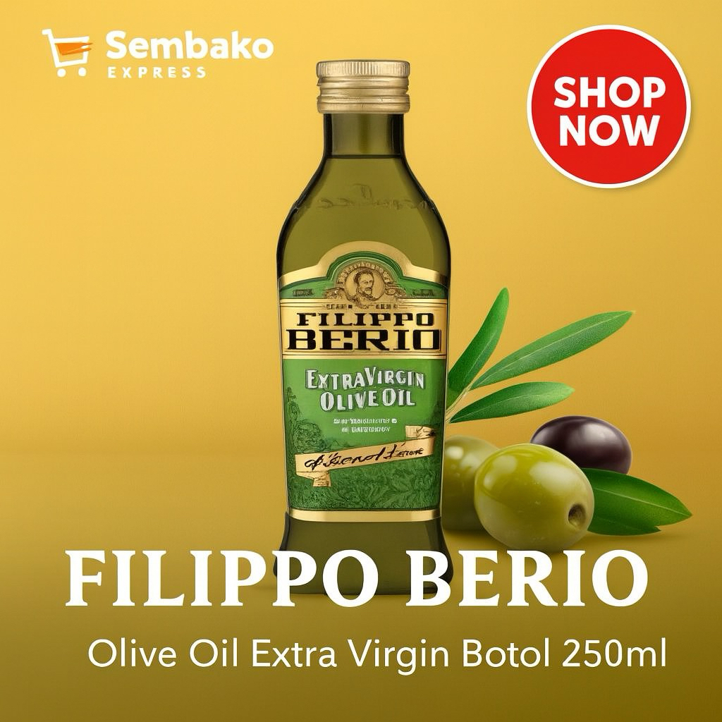 

Filippo Berio Extra Virgin Olive Oil 250 ml – Minyak Zaitun Premium untuk Kelezatan Sehat