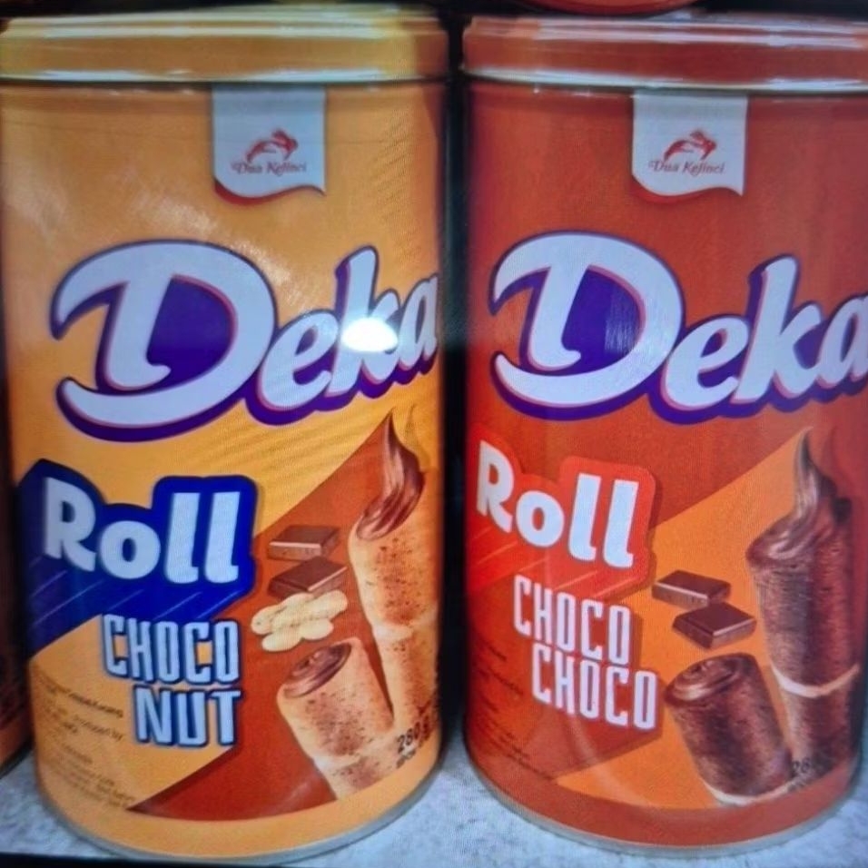 Deka wafer roll rasa CHOCO NUT / CHOCO CHOCO kaleng 360gr