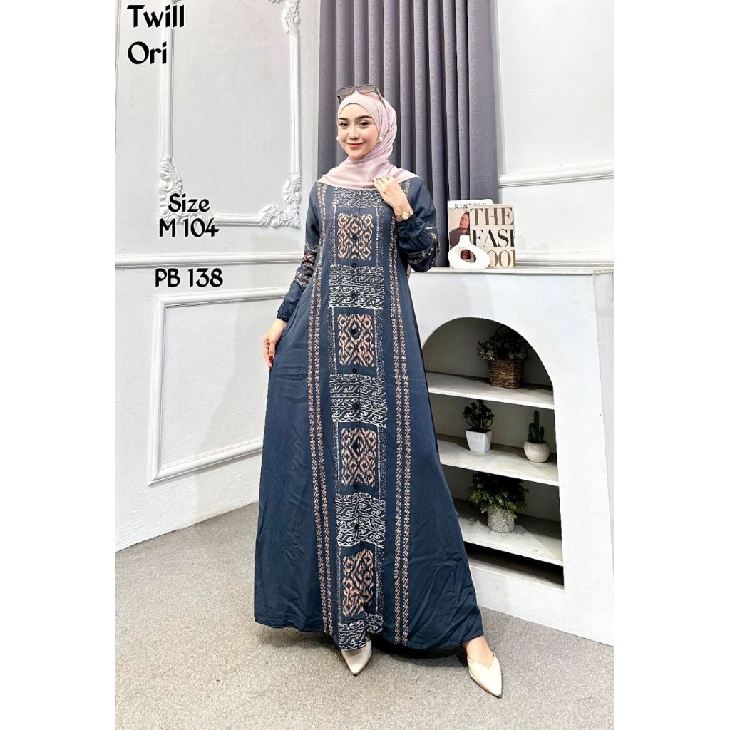 Batik Gamis fashion moderen motif cap