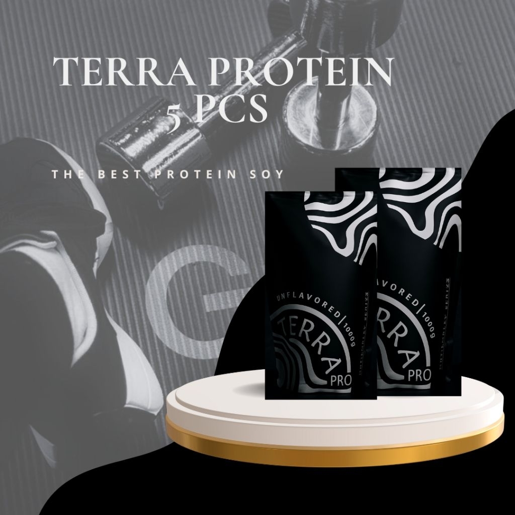 Bundle 5pcs Suplemen Fitness Susu Terra Protein Whey Untuk Diet Tinggi Kalori dan Protein Rasa Plain