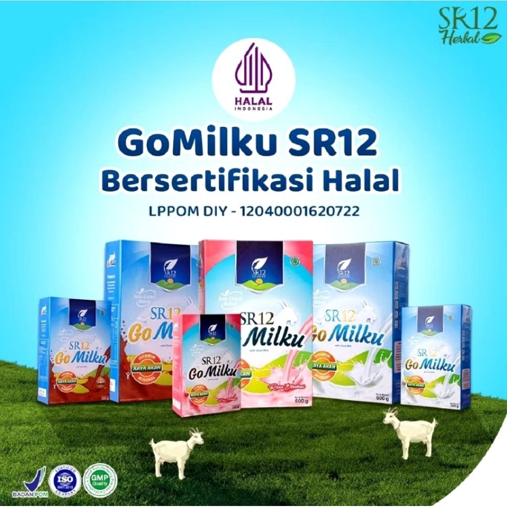 

Go Milku SR12 Susu Kambing Etawa Bubuk Premium Halal Aman Bumil Busui Anak Dan Lansia