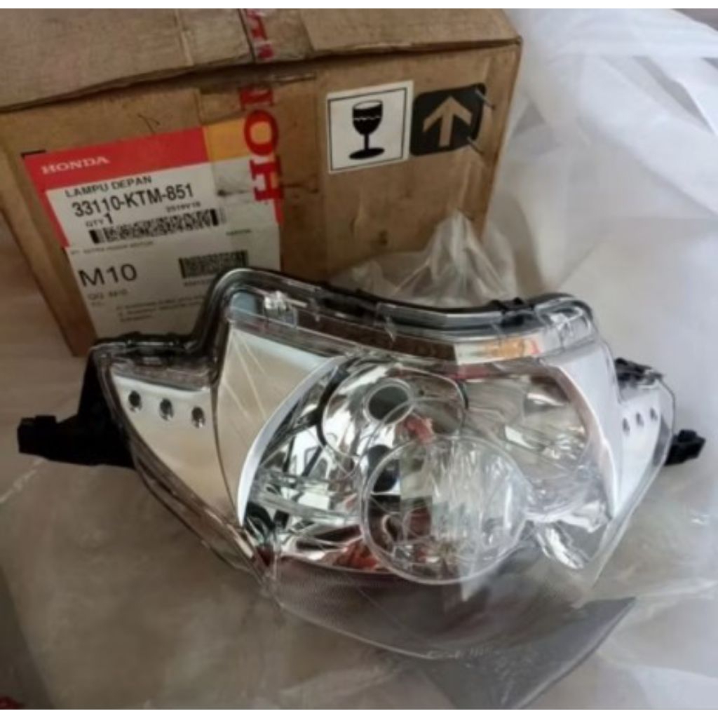 Headlamp reflektor lampu depan honda supra X125 X 125 old lama karbu original ahm honda 33110-KTM-85