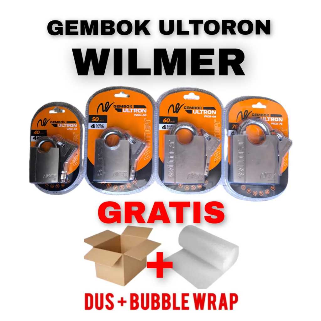 GEMBOK ULTRON KUNCI GEMBOK PAGAR KUNCI PINTU GEMBOK GERBANG GEMBOK KECIL SAMPAI GEMBOK BESAR  WILMER