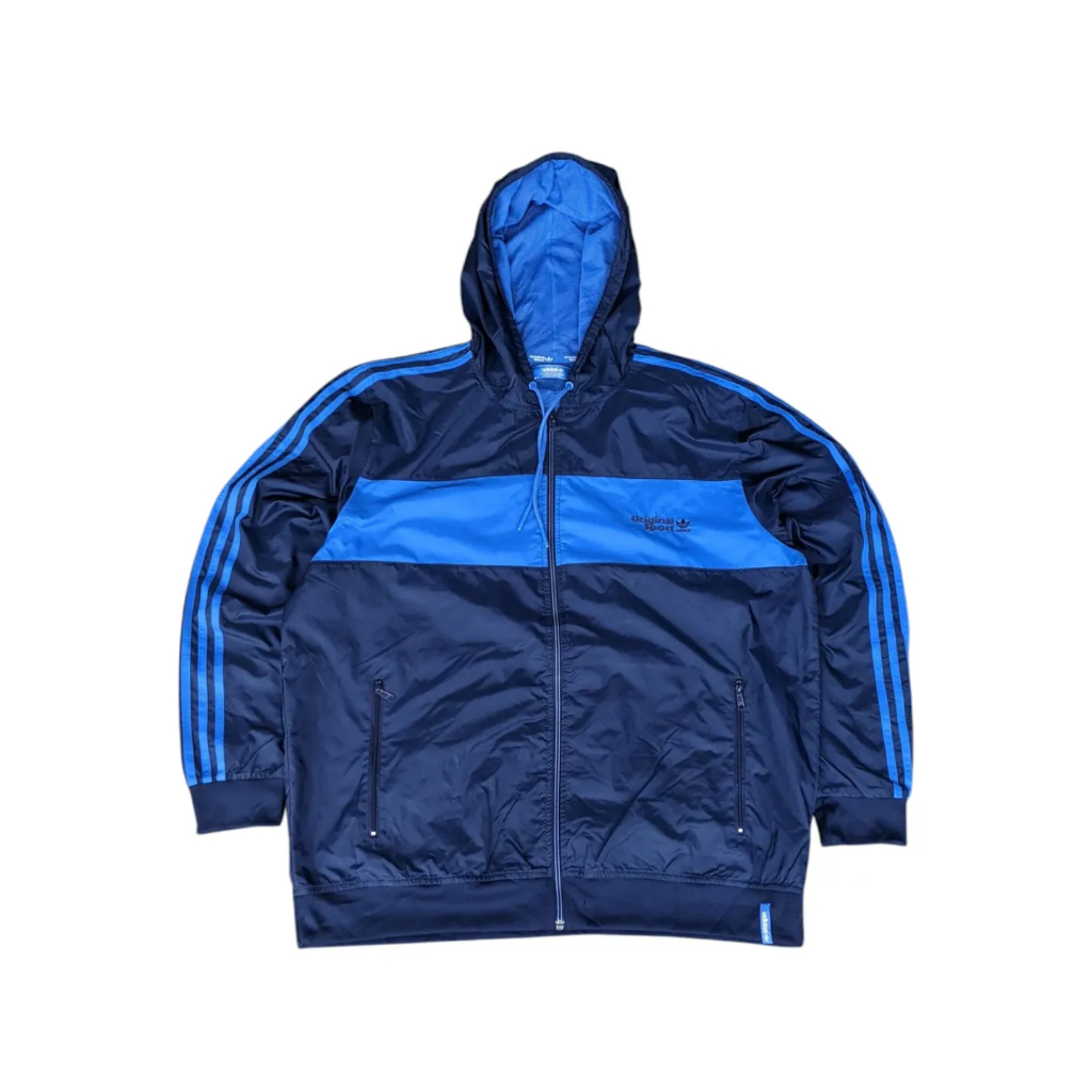 ADIDAS - Jaket Windbreaker Biru Original Size XL