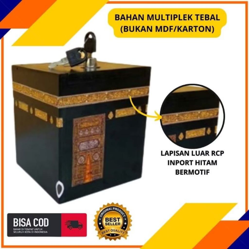 Celengan Kabah Jumbo Besar Dengan Kunci Celengan kabah umrah
