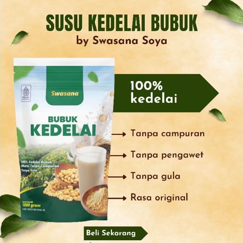 

Susu Kedelai Bubuk 1 Kg - Protein Kedelai - Pure Soybean Powder