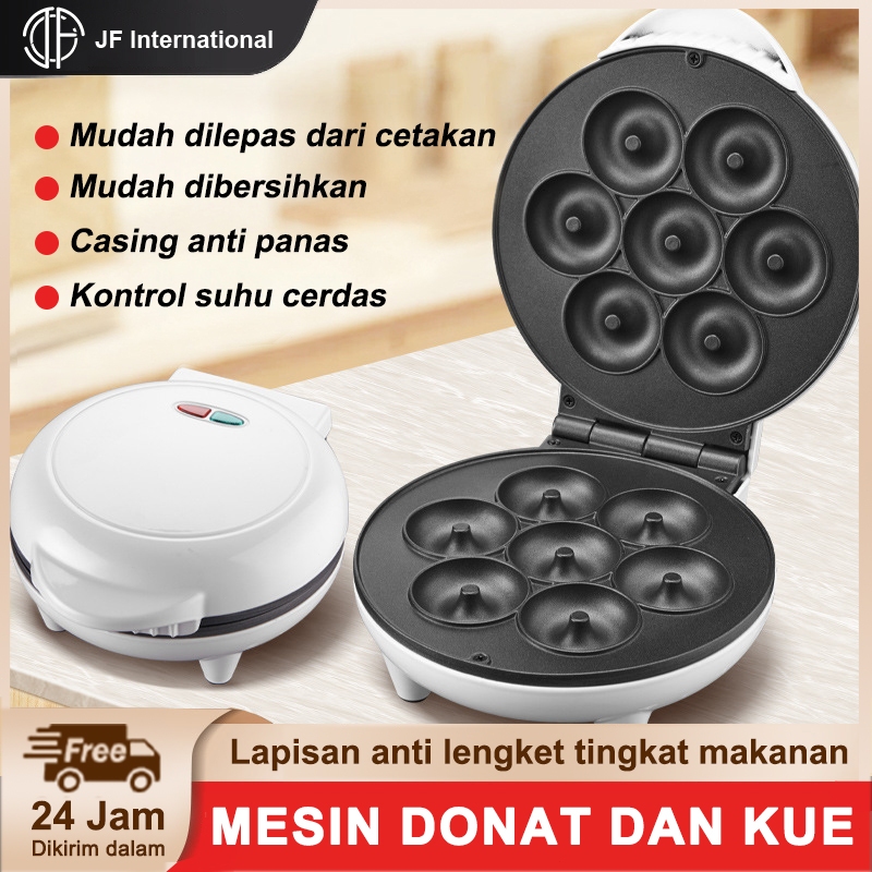 Mesin donat rumah tangga, mesin roti, mesin donat tujuh lubang untuk mengolah kue, mesin sarapan mul