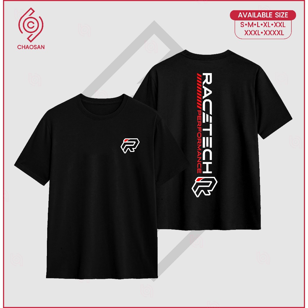 Tshirt Kaos Motor Racetech Performance V2 Vertical Logo Kaos Racing Balap Terbaru 24s