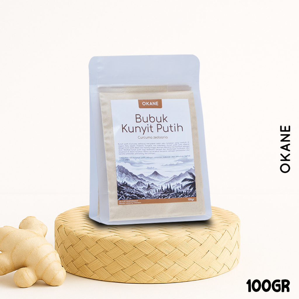 Kunyit Putih Bubuk Asli Original OKANE 100 gr / Kunyit Putih Bubuk Original Tanpa Campuran