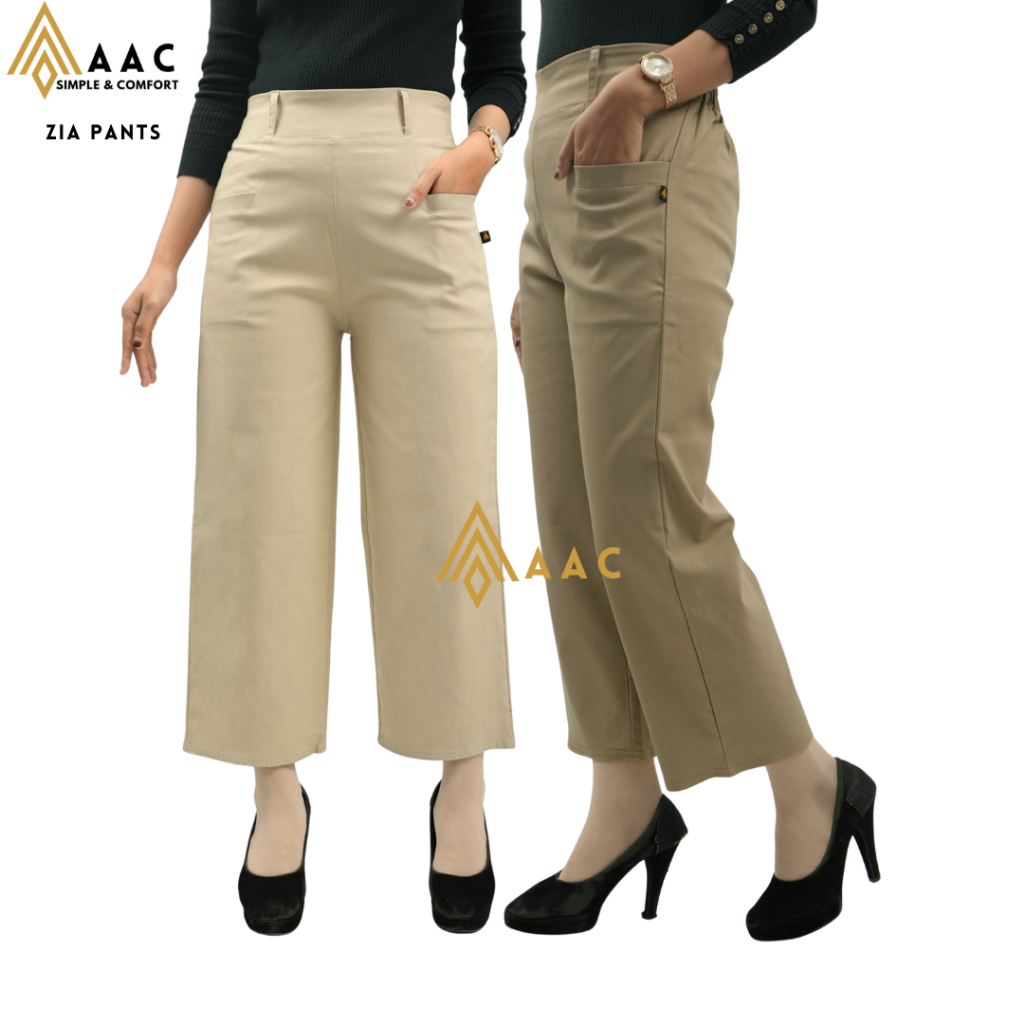 AAC Zia Pants Celana Wanita Highwaist Formal & Kasual Celana Kantor Celana Kerja Nyaman