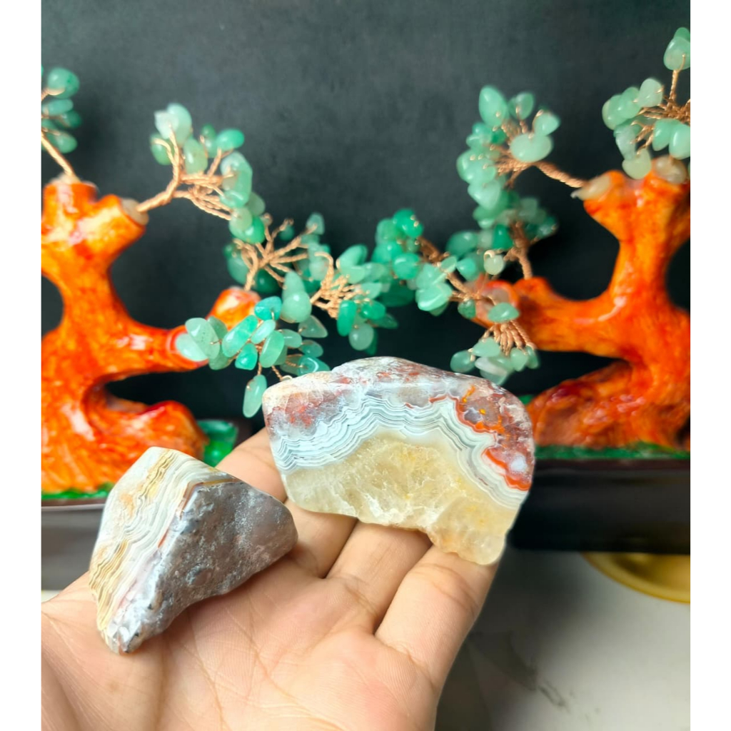 Batu Natural Mexico Agate pattern polished rough (2)