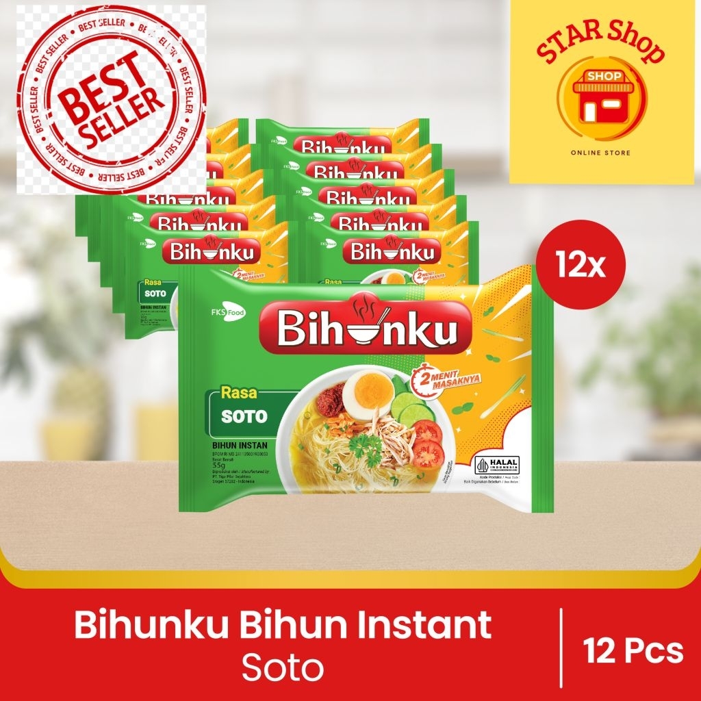 

Bundling - Bihunku Instan - Soto - 55gr - 12pcs