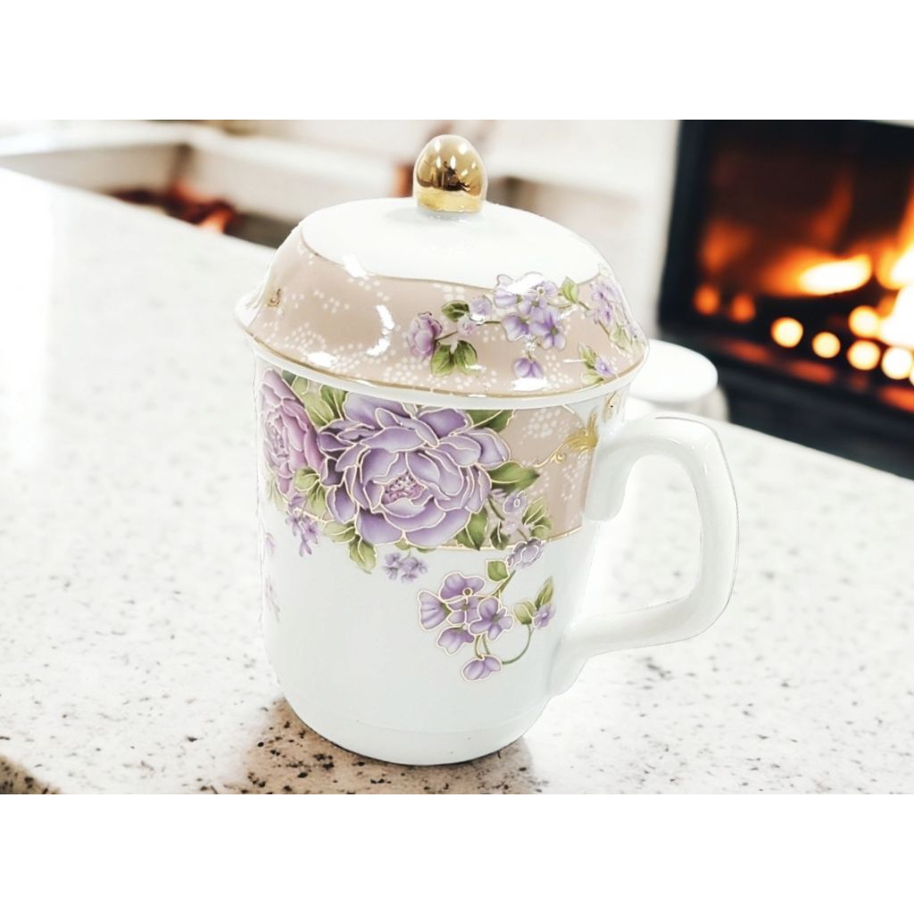 Mug VICENZA Y66 MAGNOLIA, mug cantik 350 ml multifungsi sebagai tempat saji minuman hingga penghias 