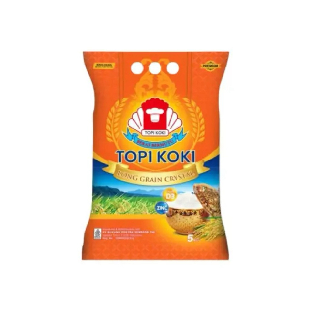 

Beras Topi Koki Beras Long Grain Crystal 5 kg