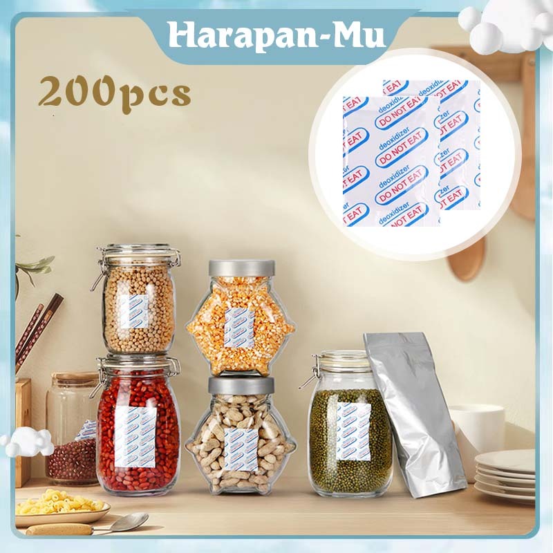 200Pcs 30cc Oxygen Absorber Untuk Makanan / Oxygen Absorber Silica Gel Pengawet / Penyerap Oksigen M