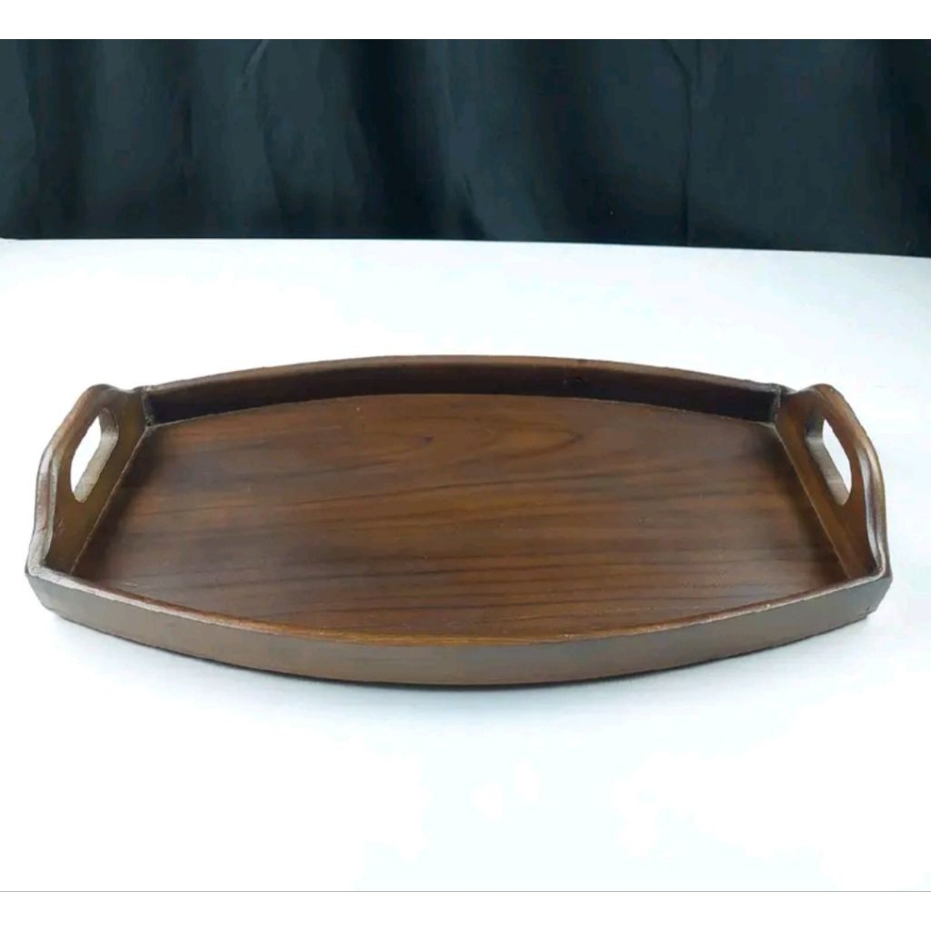 nampan aesthetic / nampan kayu jati / nampan asli kayu