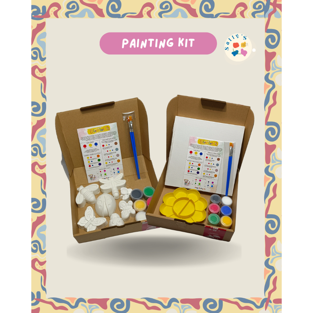 Paket Gypsum Cupcake Painting Kit Mainan Lukis Alat Melukis Anak Gypsum DIY Patung Gipsum Lukis