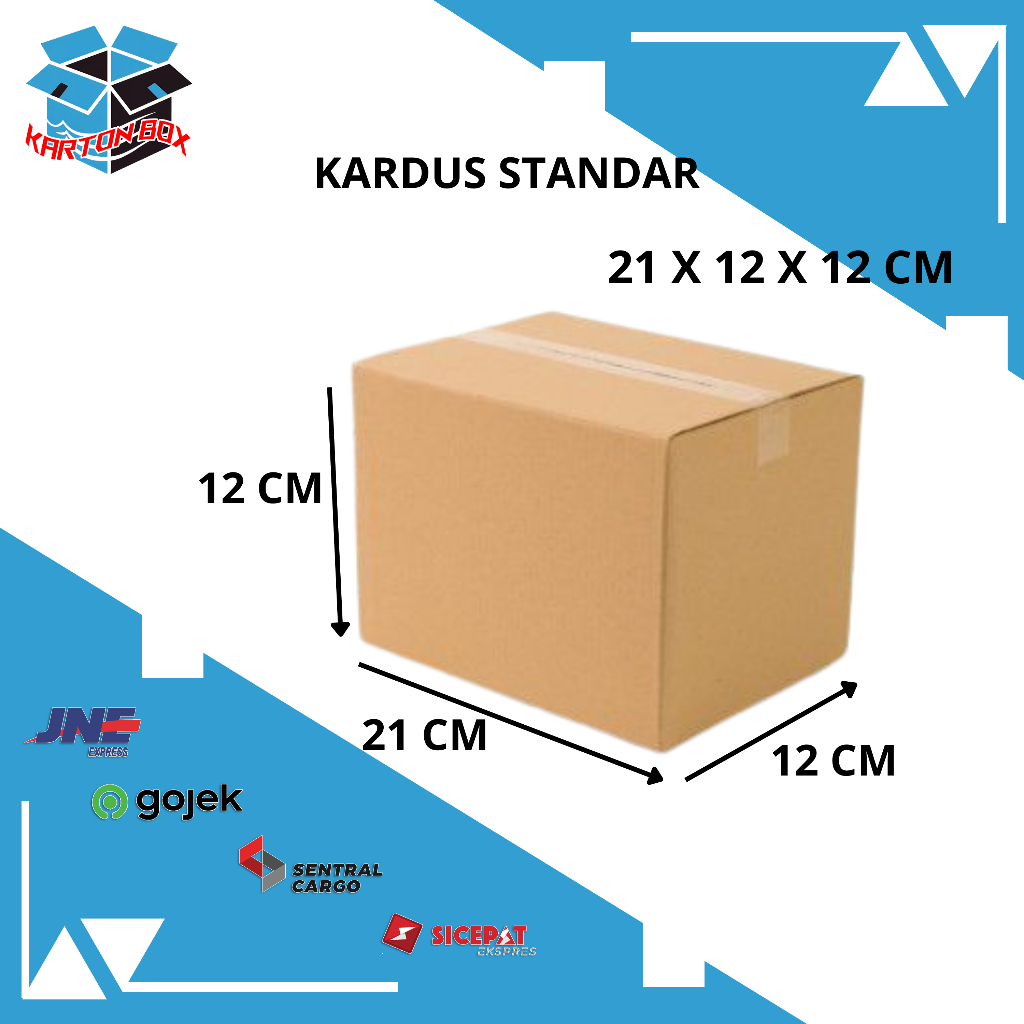 

Kardus Standar Box 21x12x12cm /Dus Standar/Box Standar