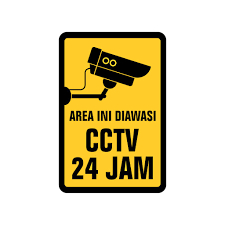

Sticker / Stiker Peringatan Tanda Area diawasi kamera CCTV / Camera Pengintai CCTV