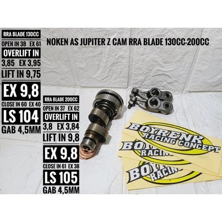 NOKEN AS RACING JUPITER Z CAM RRA BLADE 130 - 200CC    -    BOYRENK RACING