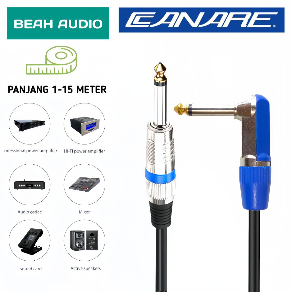 Kabel Jack Gitar 1 - 15 Meter/Kabel Jack Gitar/Kabel Jack Akai