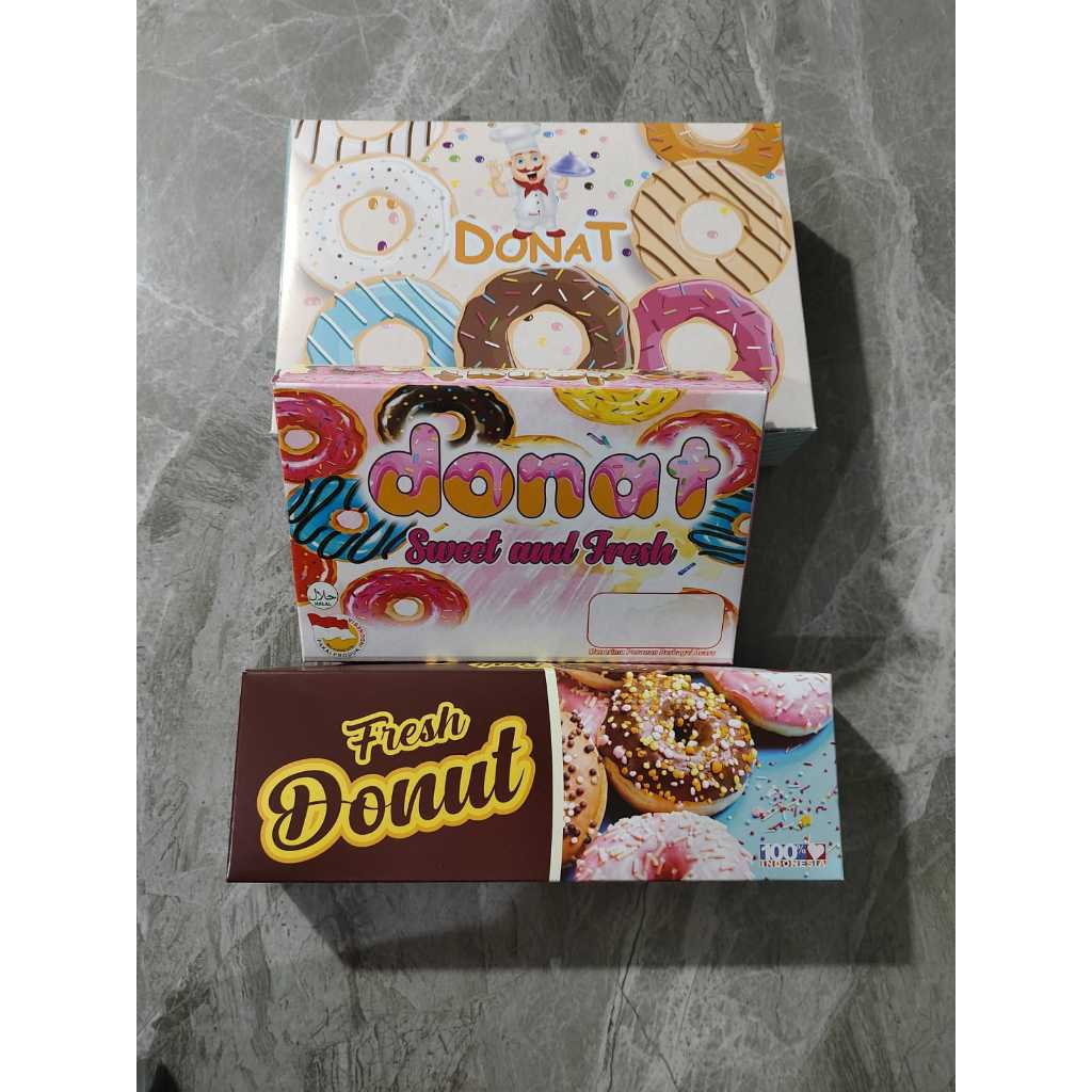

HEMAT 50Pcs Box Donnat Isi 6 / Dus Donat Mini Sweet and Fresh Pink isi 6 / Kemasan Kotak Donut isi 3