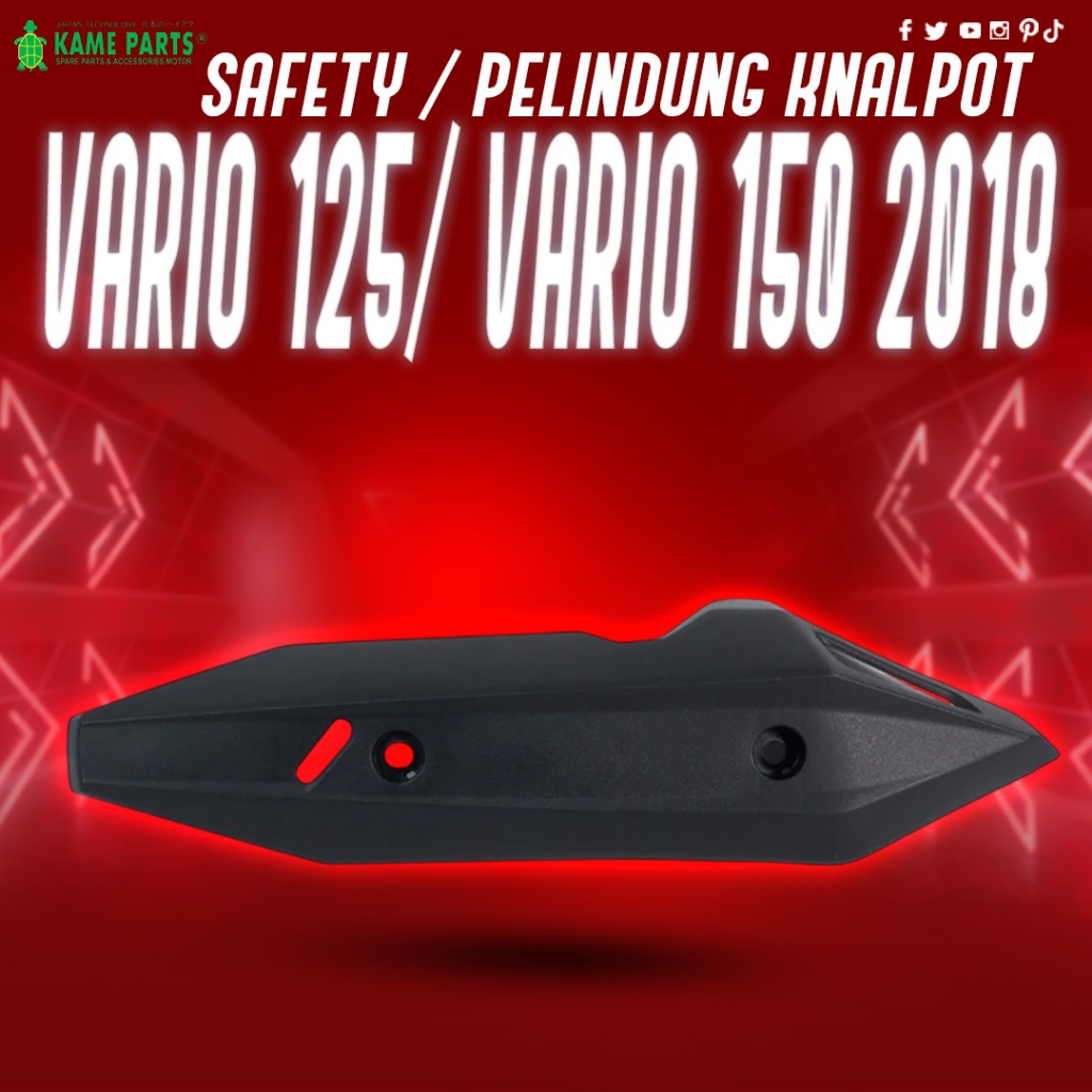 SAFETY PELINDUNG COVER TUTUP KNALPOT VARIO 125 VARIO 150 2018 2019 2020 KAMEPART