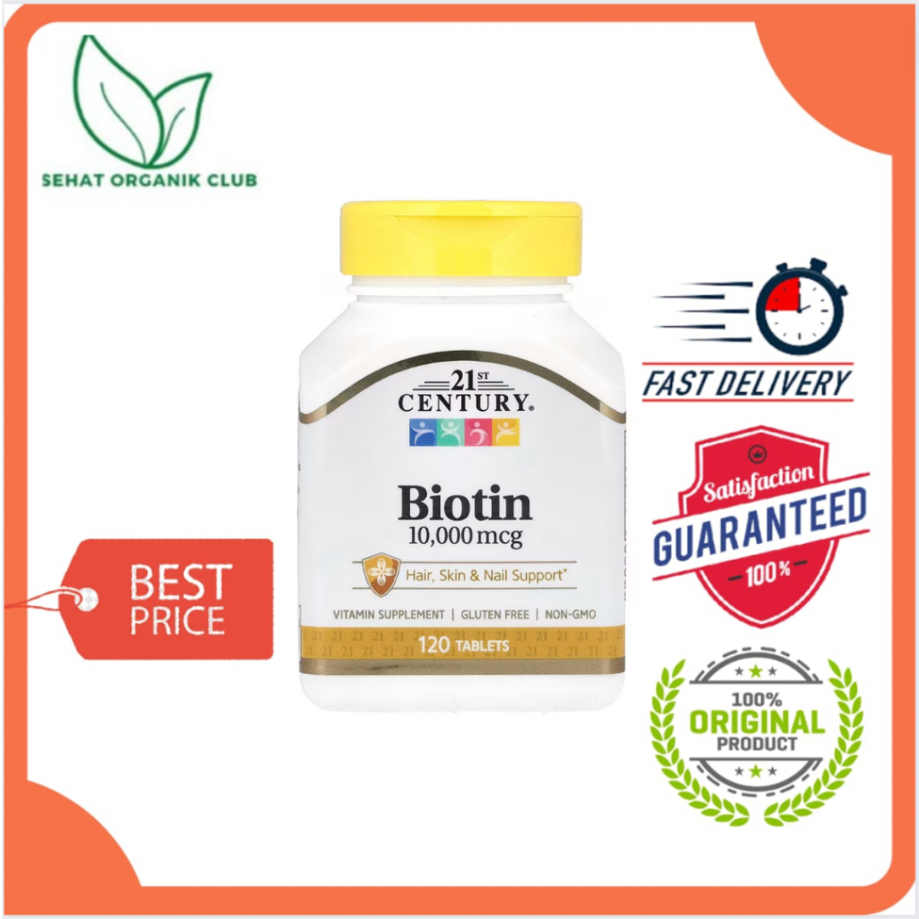 21st Century Biotin 10,000 mcg 120 Tablets