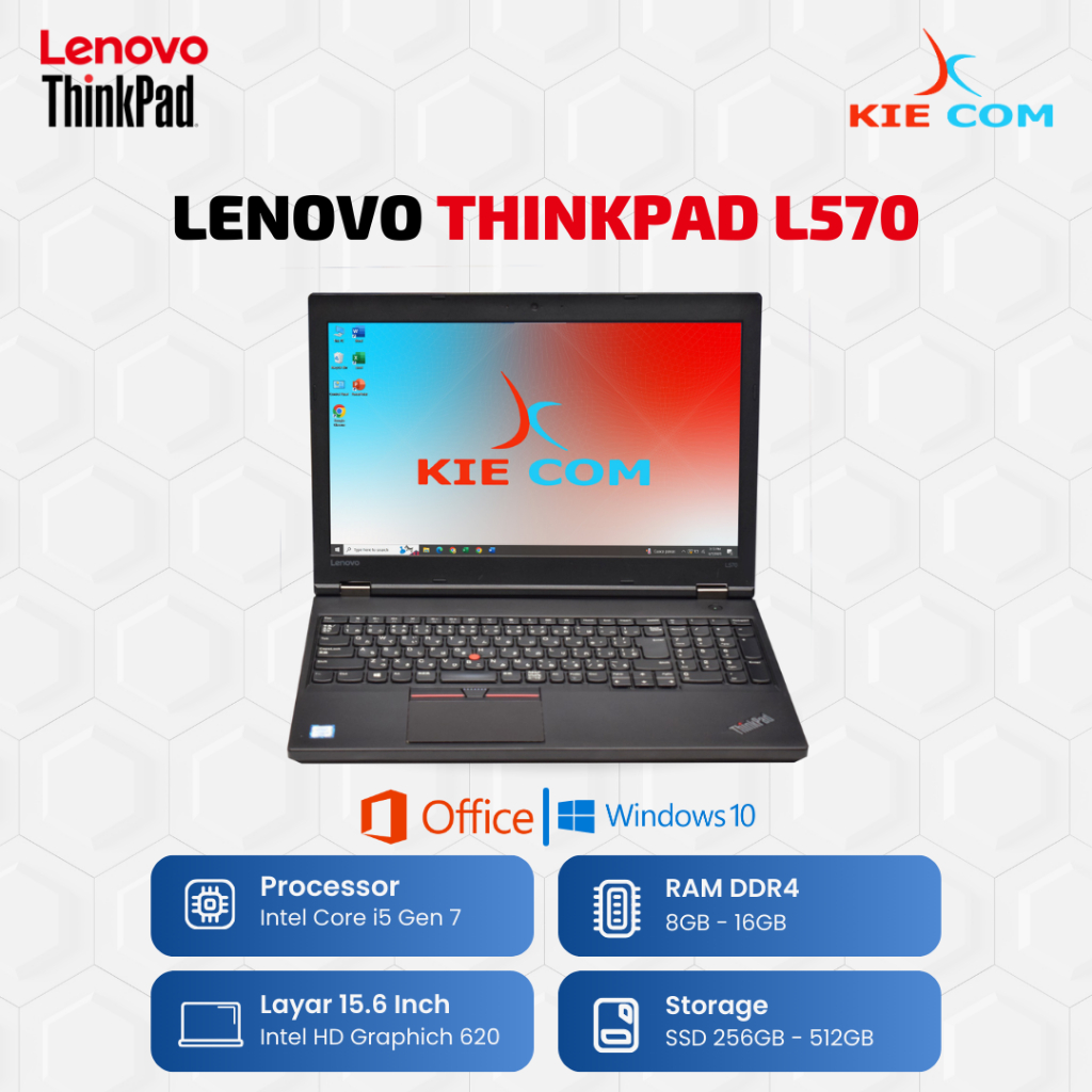 Lenovo Thinkpad L570 i5 Gen 7 | DDR4 8GB / SSD 256GB | Second / Murah / Bagus / Berkualitas