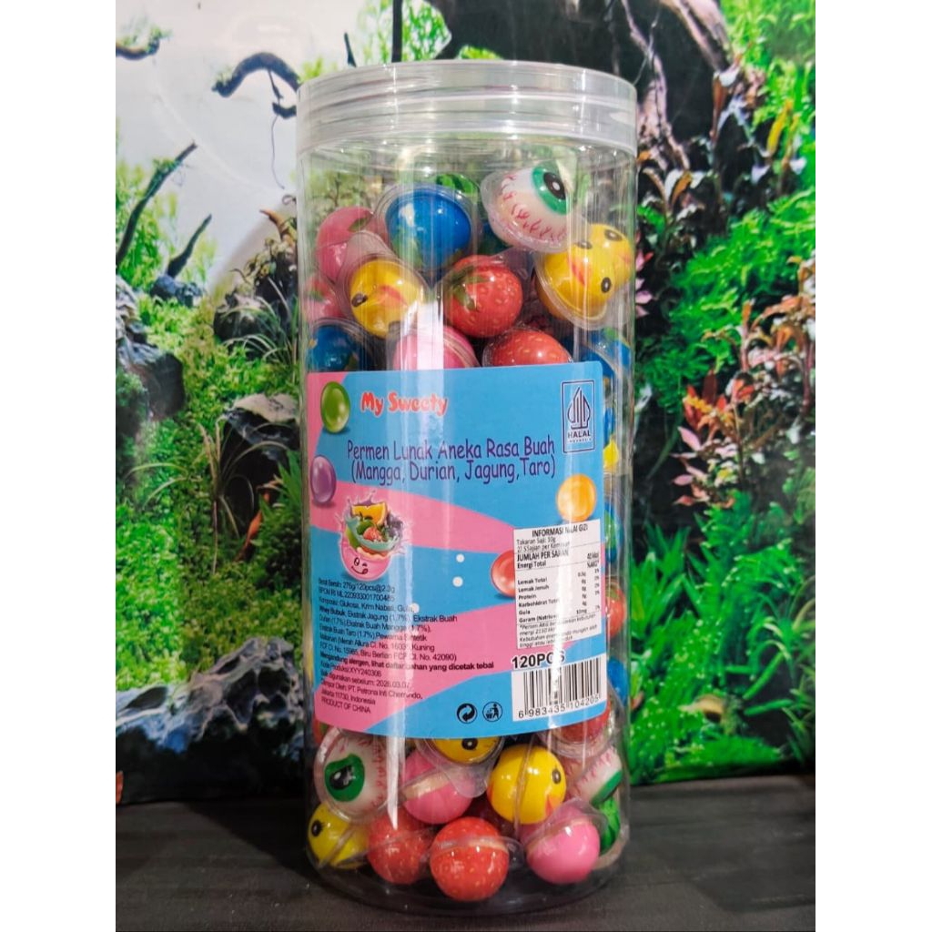 

PERMEN LUNAK RASA BUAH (ISI 120PCS) MANIS ENAK LEZAT MAKANAN CEMILAN HALAL