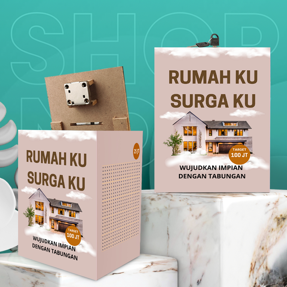 celengan target rumah impian CELENGAN TARGET VIRAL BESAR + KUNCI target 100 juta