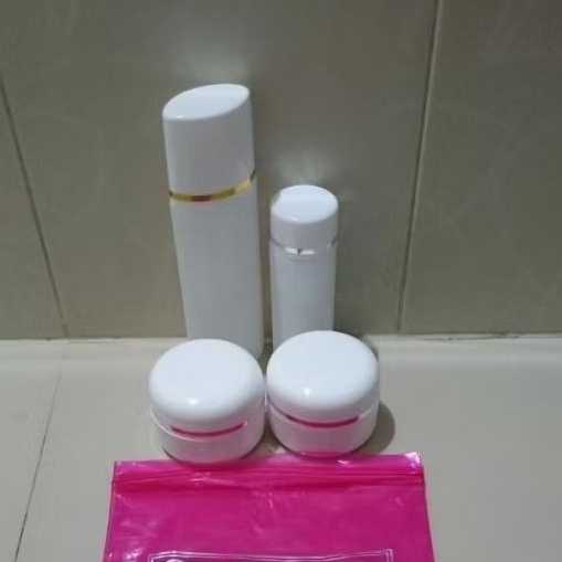 paket botol hn / wadah kosong cream 30gr + klip