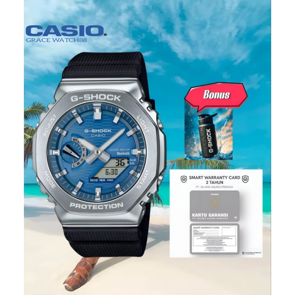 Jam Tangan Pria Casio G-Shock GBM-2100A-2BDR / G-Shock gbm-2100a-2bdr G-Shock Original tough solar