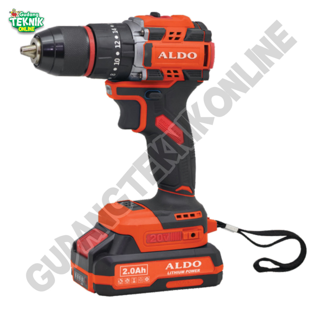 Mesin Bor Tangan ALDO CDS-188 Cordless Drill Brushless ALDO CDS 188 Bor Baterai Impact Drill 21V Bor