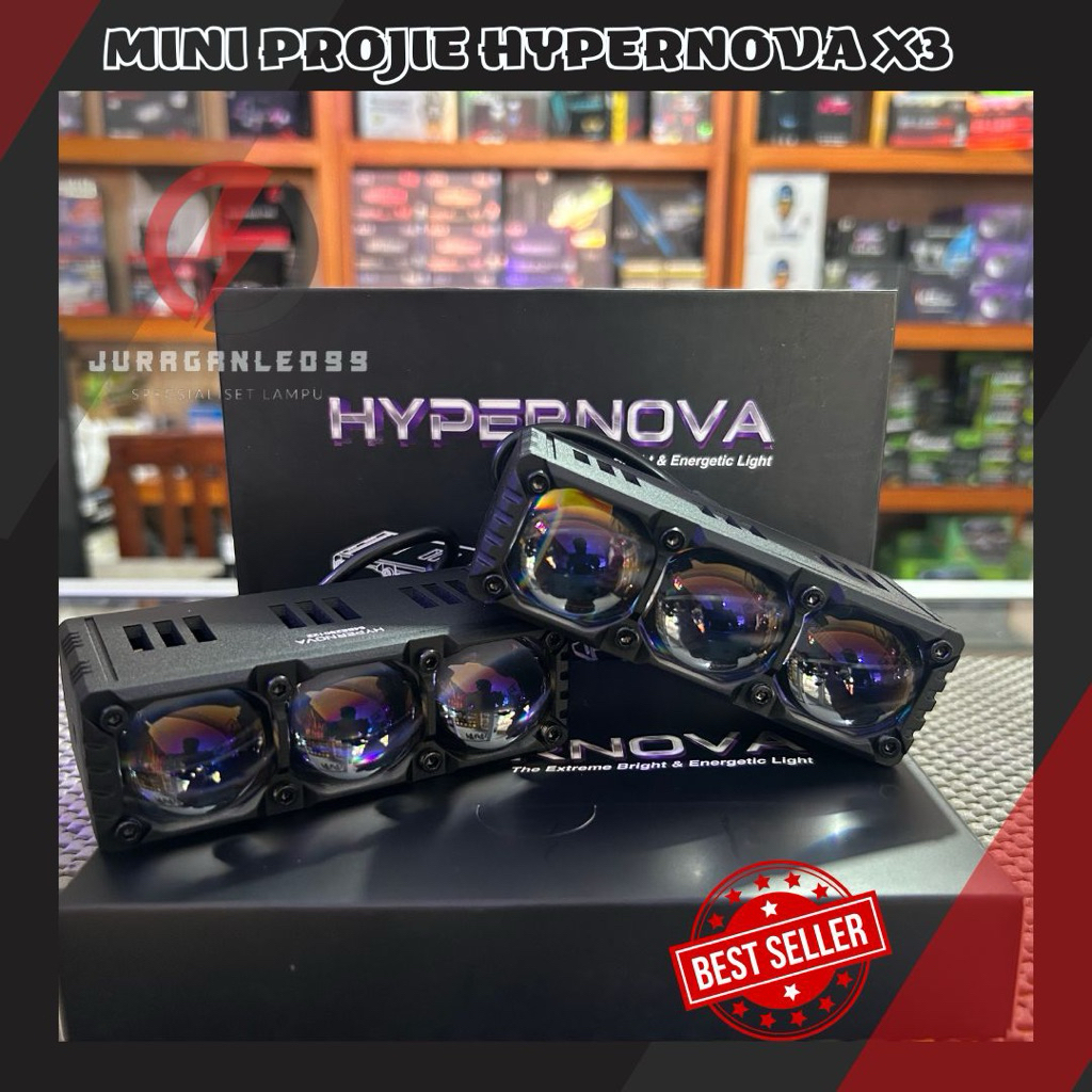 HYPERNOVA - ORIGINAL HRX3 V3 MINI LASER TRIPLE LENS HRX3 150 WATT 3 LENSA PREMIUM BLUELENS LASER TRI