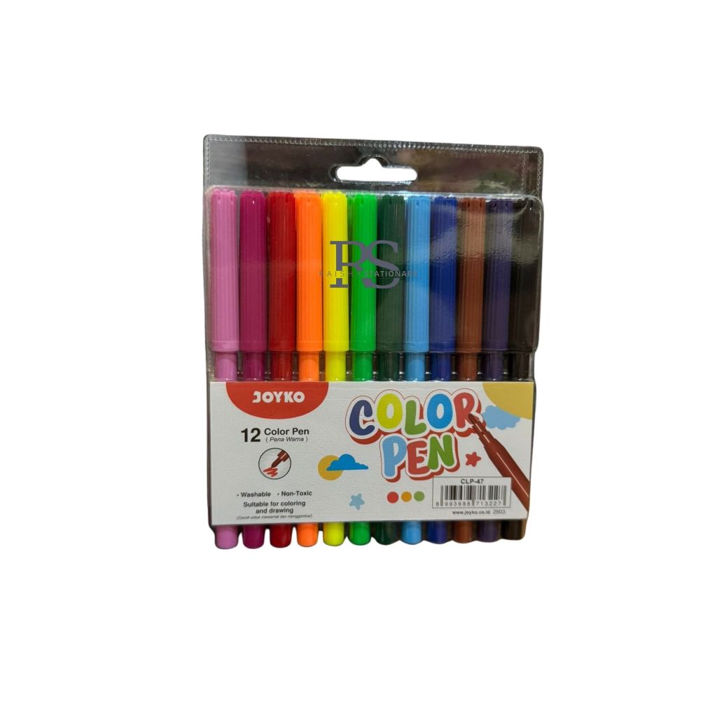 

Color Brush Pen Pena Kuas Warna Joyko CLP-60 Color/SPIDOL 12 dan 24 WARNA JOYKO