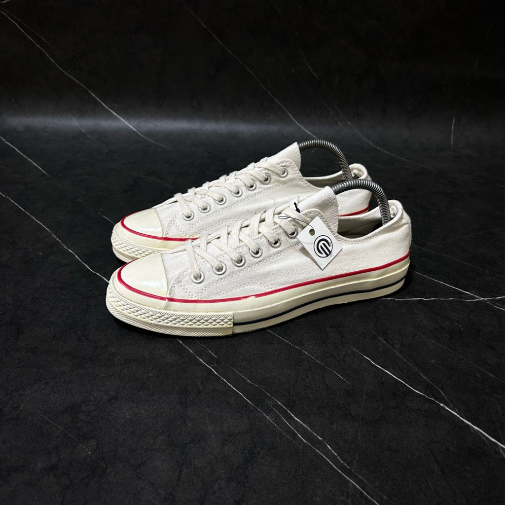 SEPATU PRIA Size 42/27 cm SECOND  CONVERSE 70S LOW WHITE - KODE C50 - MASIH ADA