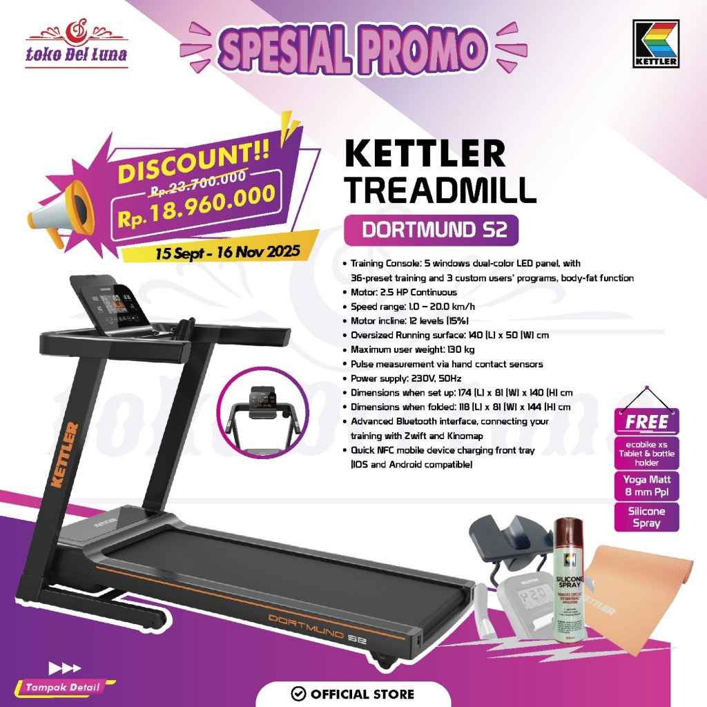 KETTLER DORTMUND S2 TREADMILL