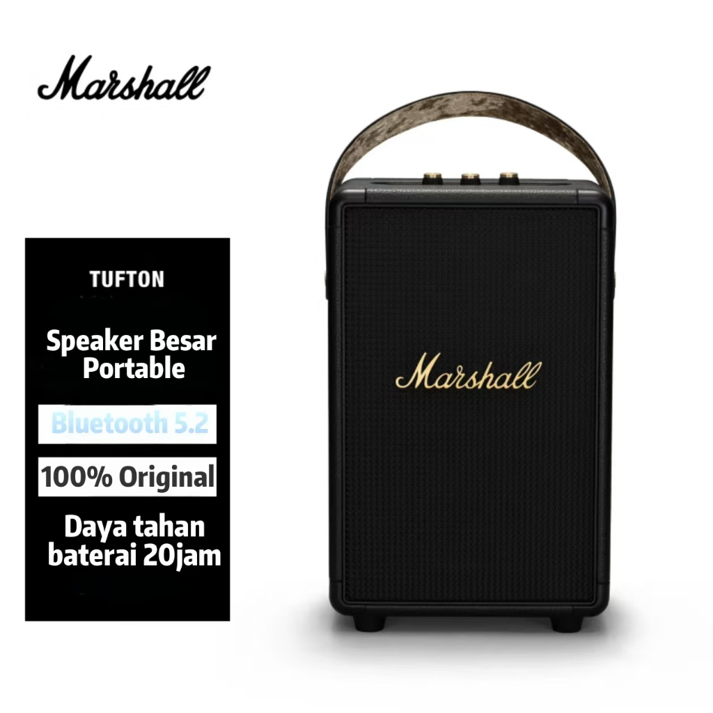 MARSHALL TUFTON Speaker Portable Besar | Speaker Bluetooth Nirkabel Kualitas Audio Original