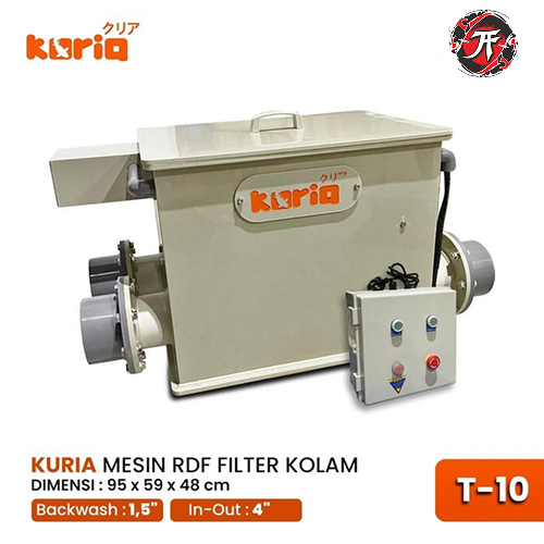 KURIA Drum Filtration Mesin RDF Rotary Drum Filter Kolam