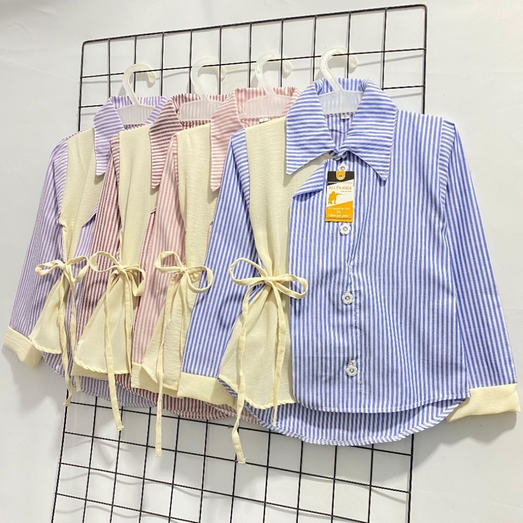 KEMEJA ATASAN ANAK PEREMPUAN II KEMEJA SALUR 2-12 TAHUN LENGAN PANJANG I ATHAYA KEMEJA BLOUSE ANAK K